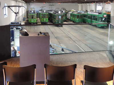 Sicht von der Empore ins Depot